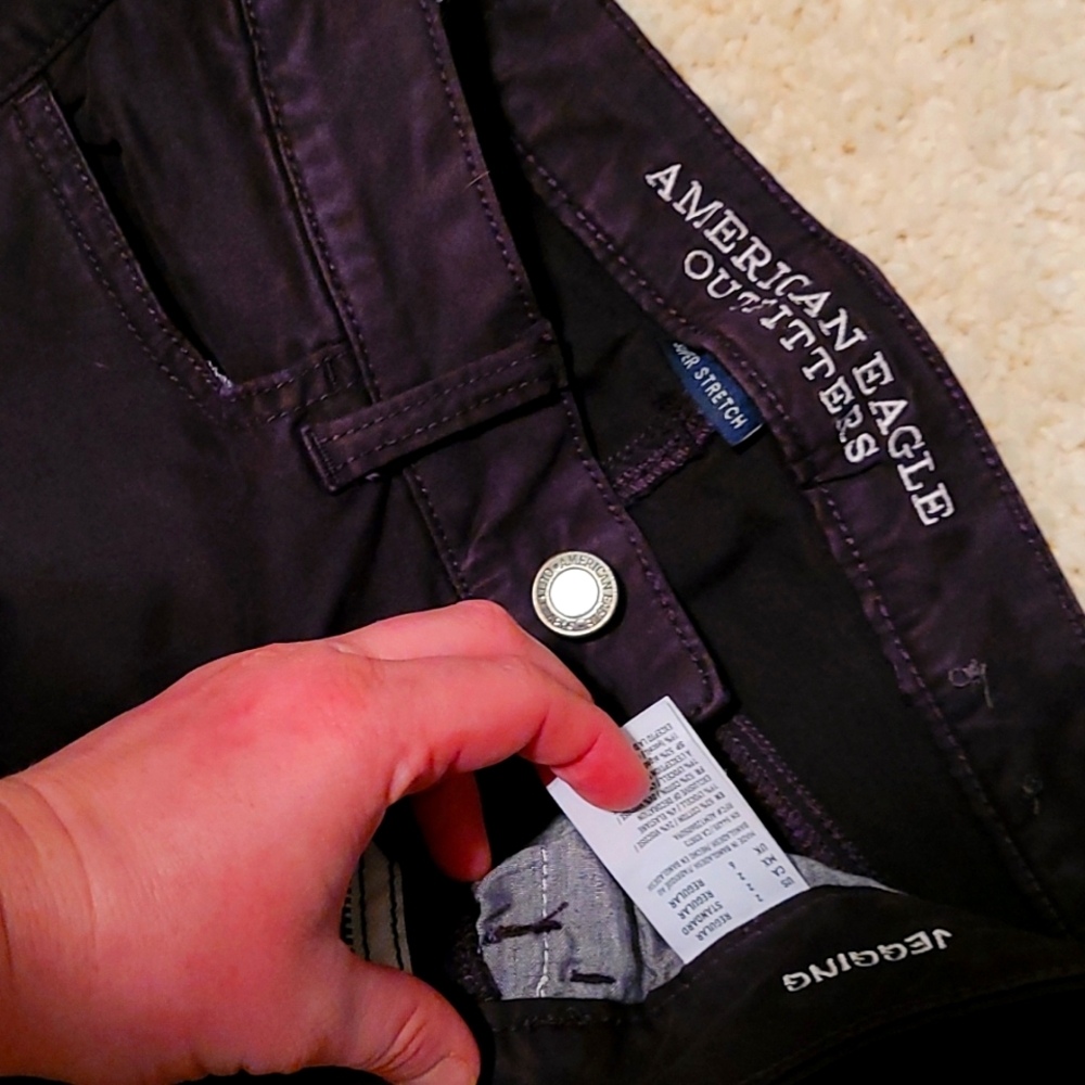 Violet/Plum American Eagle Jeggings Size-2